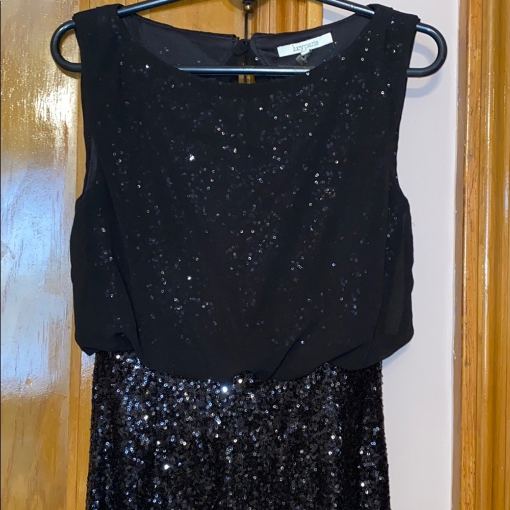 Black sequin dress